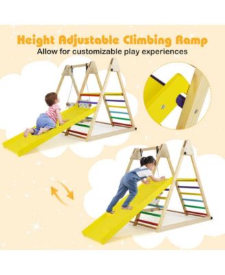 4 in 1 Indoor Jungle Gym with Baby Swing and Ramp