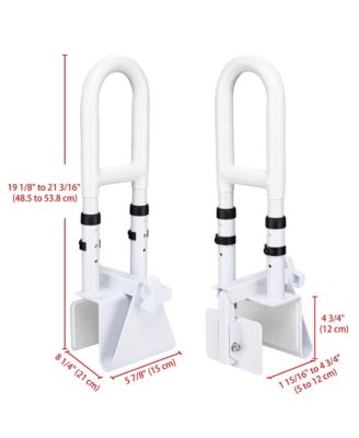 Bathtub Grab Bar with Toilet Safety Rail Combo Adjustable for Seniors