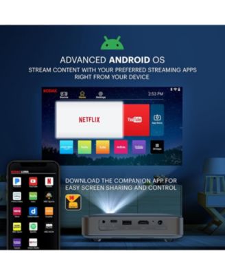 Luma 450 Smart Projector, Full HD Portable Pico Projector with 80" Screen, Tripod, Remote & Case