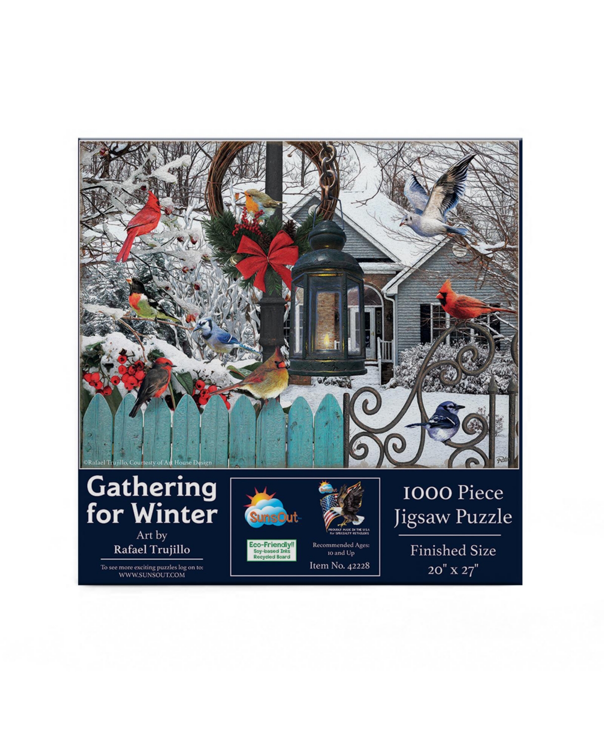 SunsOut Gathering for Winter 1000 piece Jigsaw Puzzle for Adults Christmas
