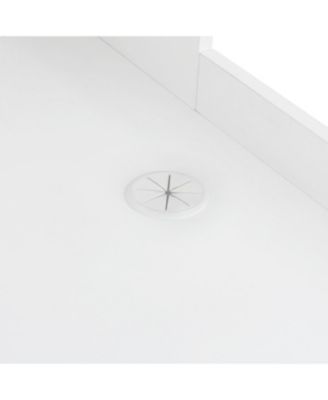 Streamdale L-Shaped Computer Desk with Drawers, Bookshelf, Hutch, White