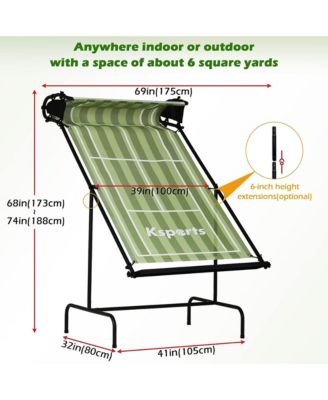 Racket Sports Indoor Outdoor Tennis Rebounder Net with Carry Bag, Green