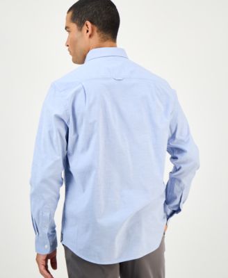 Men's Solid Stretch Oxford Cotton Shirt, Created for Macy's