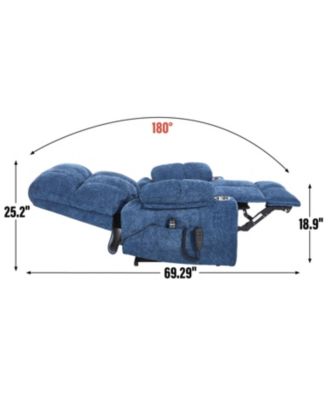 Blue Power Lift Recliner Massage Chair