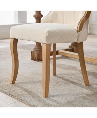 Snow Velvet Dining Chairs, Beige, Set of 2