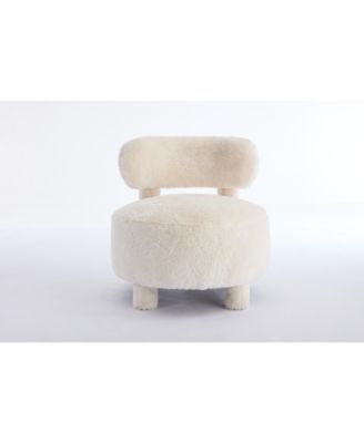  Fur Fabric Accent Chair