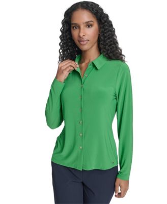 Women's Long-Sleeve Collared Shirt
