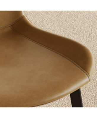 Set of 4 PU Leather Dining Chairs