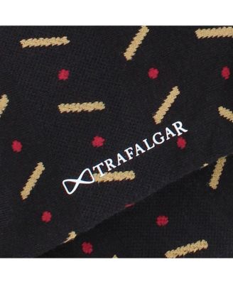 Men's Jevin Dot and Dash Mid-Calf Combed Cotton Dress Socks (1 Pair)