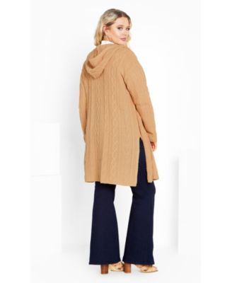 Women's Camilla Cable Knit Hooded Cardigan
