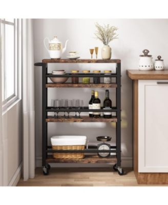 Slim Storage Cart, Narrow Rolling Carts with Wheels