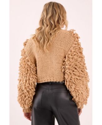Women's High Neck Cropped Sweater