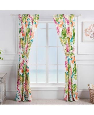 Tropics Window Panel Pair - 42x84", Coral