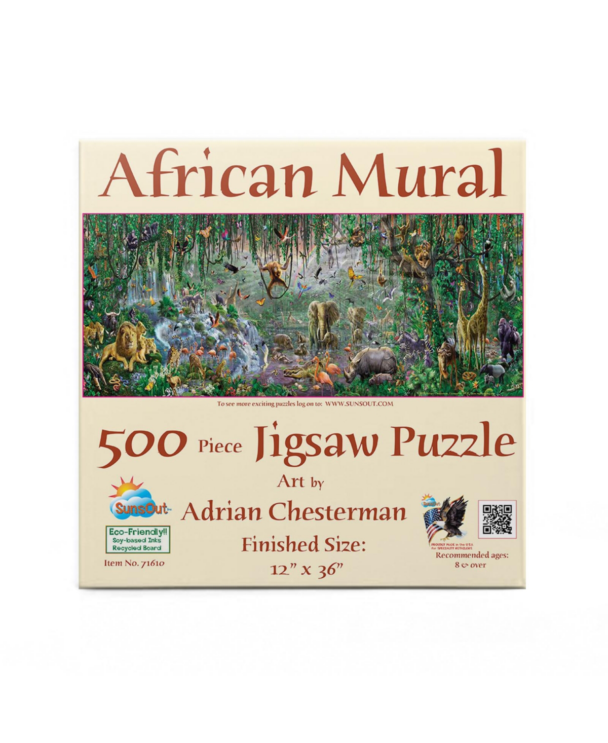 SunsOut African Mural 500 piece Jigsaw Puzzle for Adults