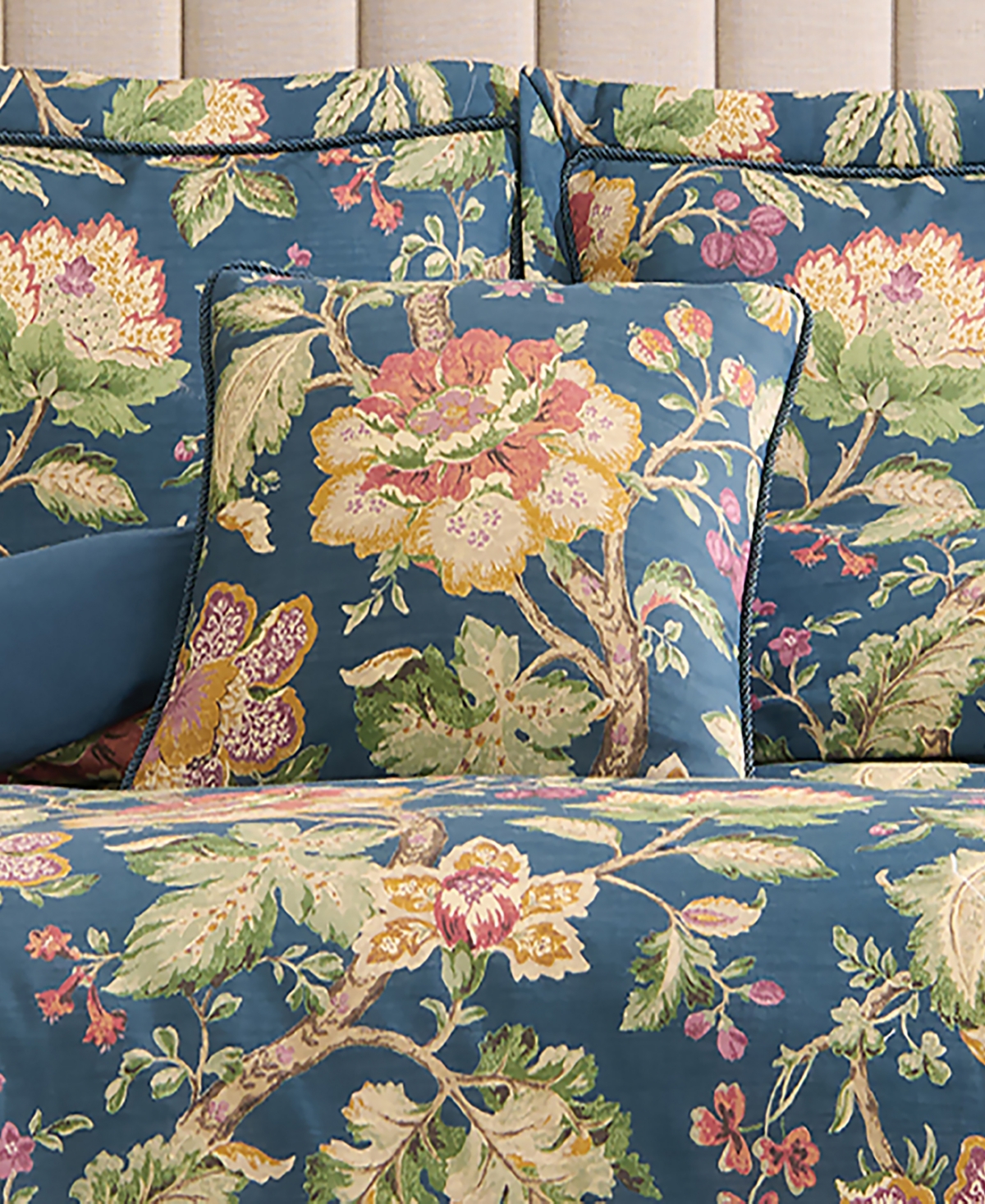 Rose Tree Secret Garden Floral Square Decorative Pillow, 18" x 18"