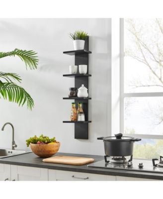 Arica Utility Column 4-Tier Spine Wall Shelves
