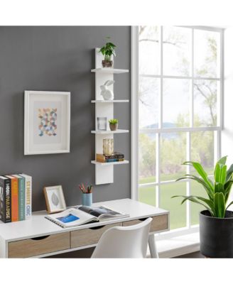 Arica Utility Column 4-Tier Spine Wall Shelves