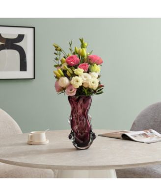 Sylvan Nodular Glass Grape Purple Tabletop Vase