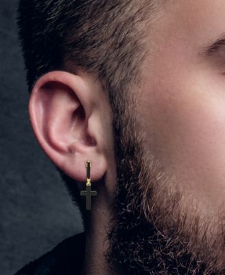 Men's Black Diamond Earrings (1/3 ct. t.w.) in 10k Yellow Gold