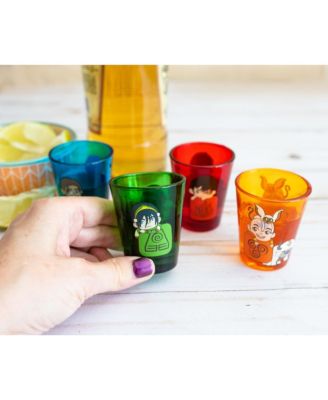 Avatar: The Last Airbender Chibi Characters 2-Ounce Shot Glasses | Set of 4