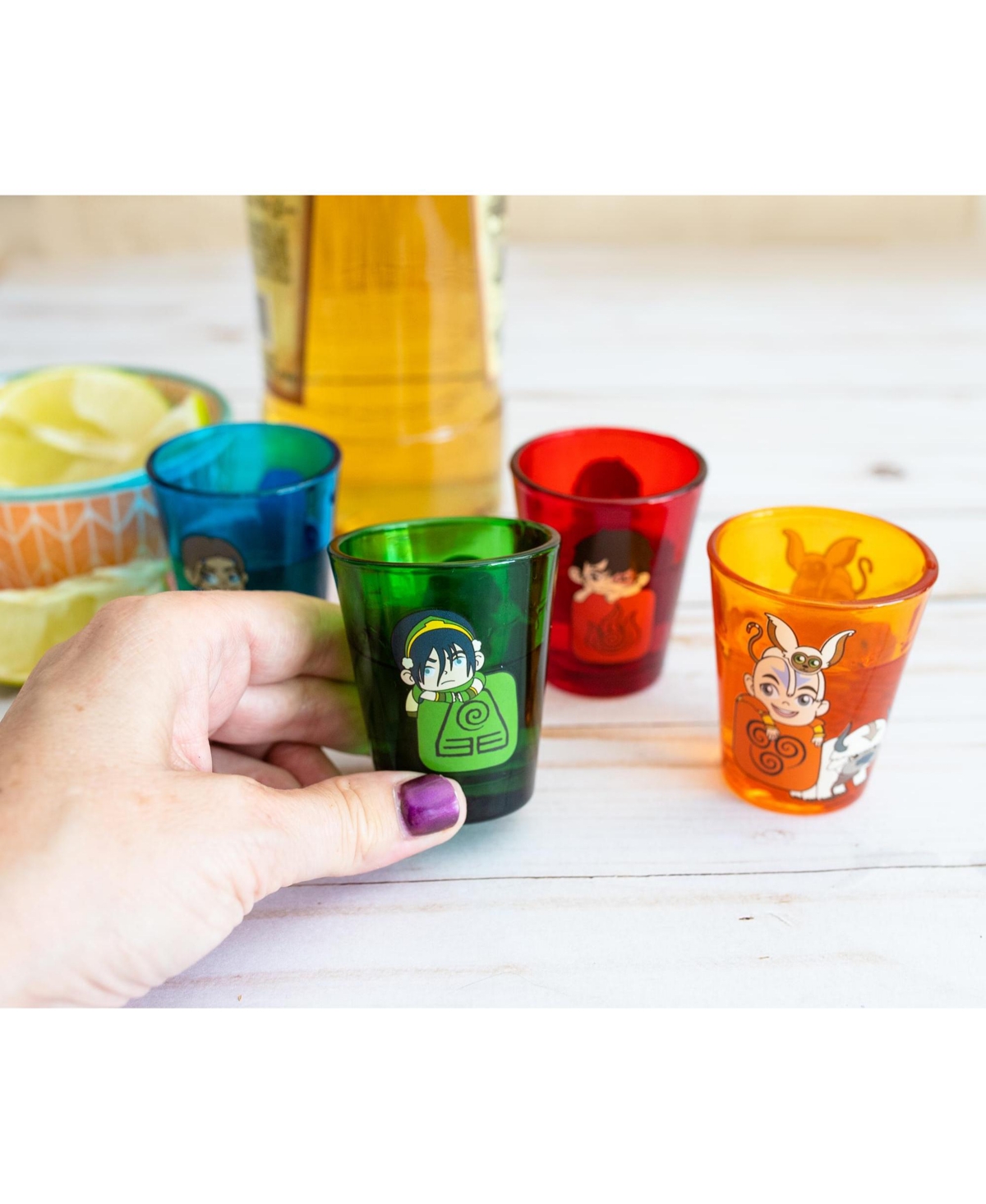 Avatar: The Last Airbender Chibi Characters 2-Ounce Shot Glasses | Set of 4
