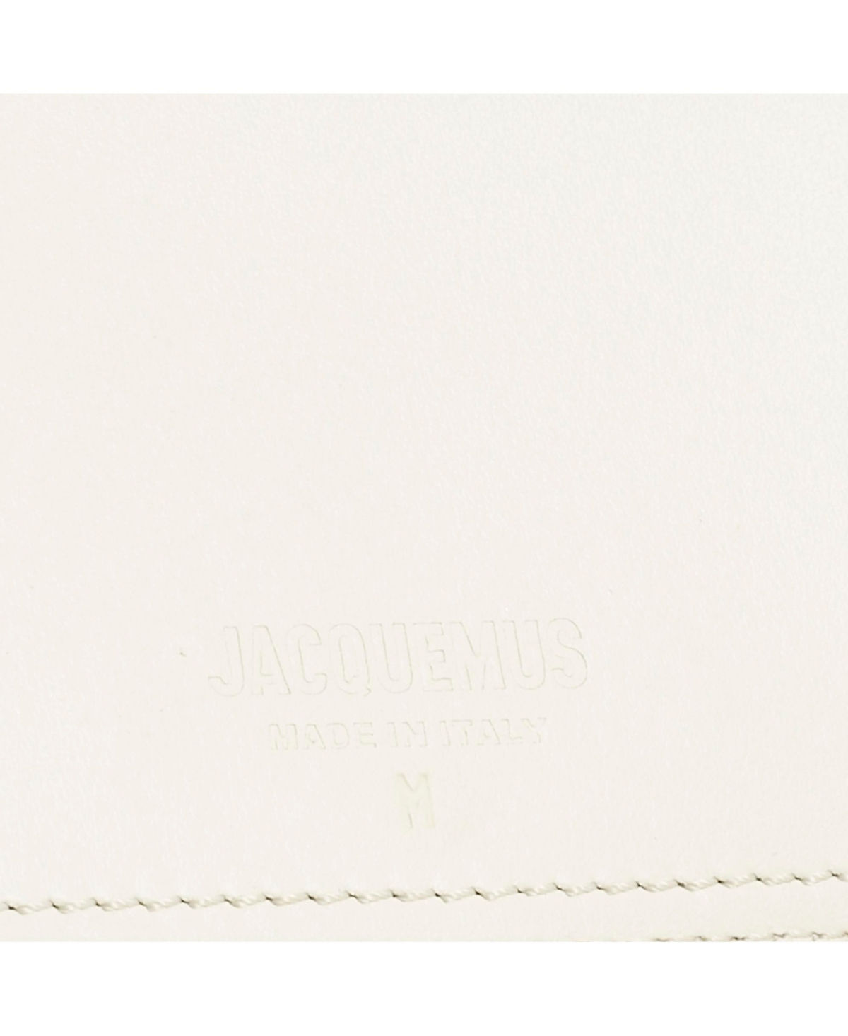 Pre-Owned Jacquemus White Leather La Ceinture Carree Pouch Belt