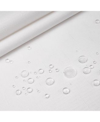 Slub Texture Shower Curtain with Snap-In Liner, and Sheer Window, 71"X74"