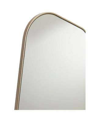 Modern Curved Corner Rectangular Vanity Wall Mirror for Bathroom Bedroom Living Room Office