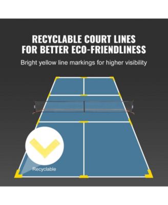 22FT Portable Pickleball Net Set with Bag, Balls, Paddles, Wheels and Court Lines, Regulation Size Frame