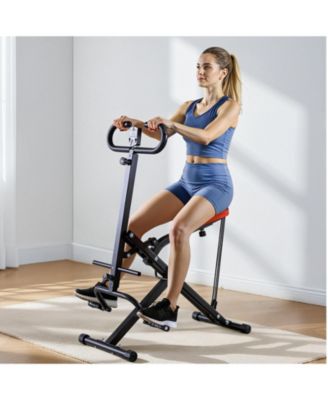 Foldable Squat & Row Trainer with Resistance Bands for Home Glute and Leg Workouts