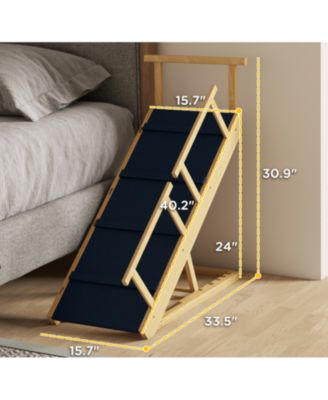 Pine wood Adjustable Foldable Steps