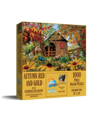 Autumn Red and Gold 1000 piece Jigsaw Puzzle for Adults