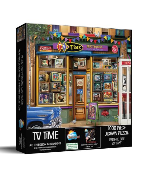 Детский пазл SunsOut TV Time 1000-Piece Jigsaw Puzzle, Ages 15+