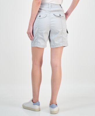 Women's Mid-Rise Comfort-Waist Cargo Shorts, Exclusively at Macy's