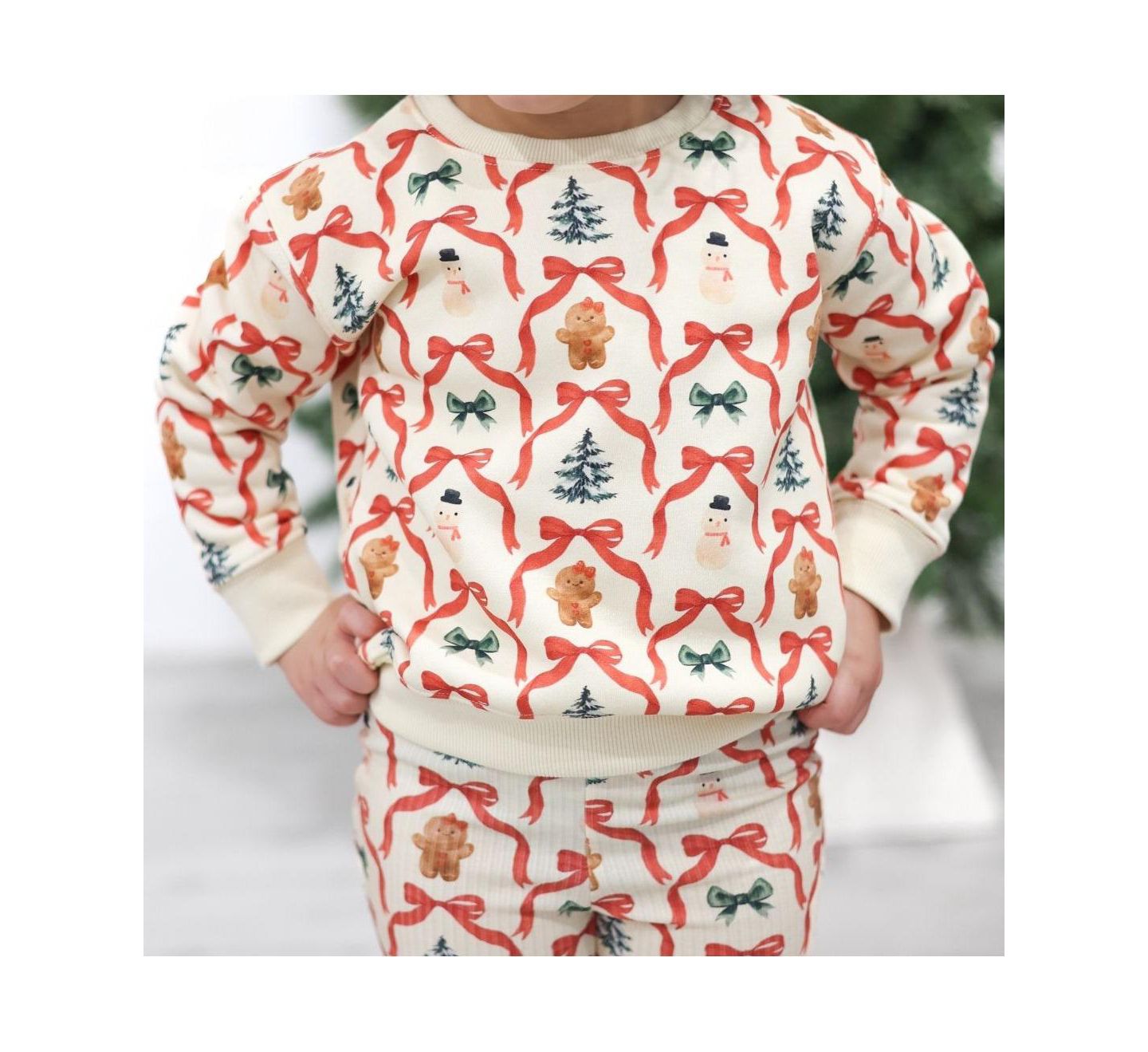 Толстовка Sweet Wink Christmas Cutie для девочек-малышей, цвет: Натуральный — фото 3