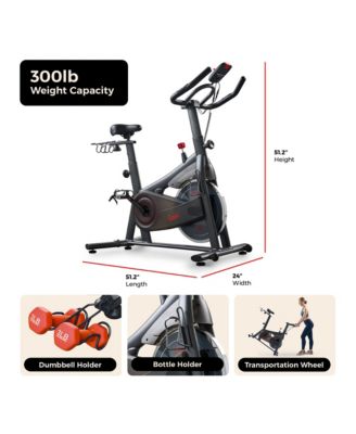 ACTIVE 200 Smart Exercise Bike w/Pulse Sensor, Indoor Cardio Cycling Machine w/Adjustable Handlebar & Seat