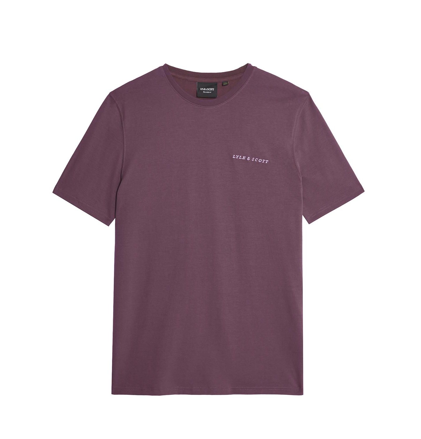 Мужская футболка Lyle & Scott Script Long Sleeve, цвет: Тёмно-бордовый — фото 2