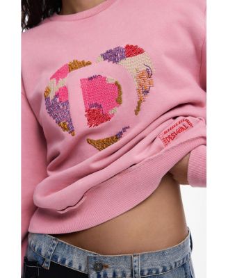 Women's Sweatshirt with heart embroidery