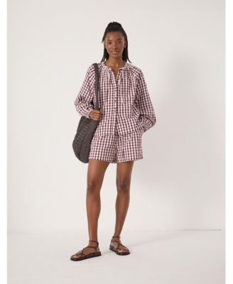 Women's Ernie Gathered Gingham Beach Short