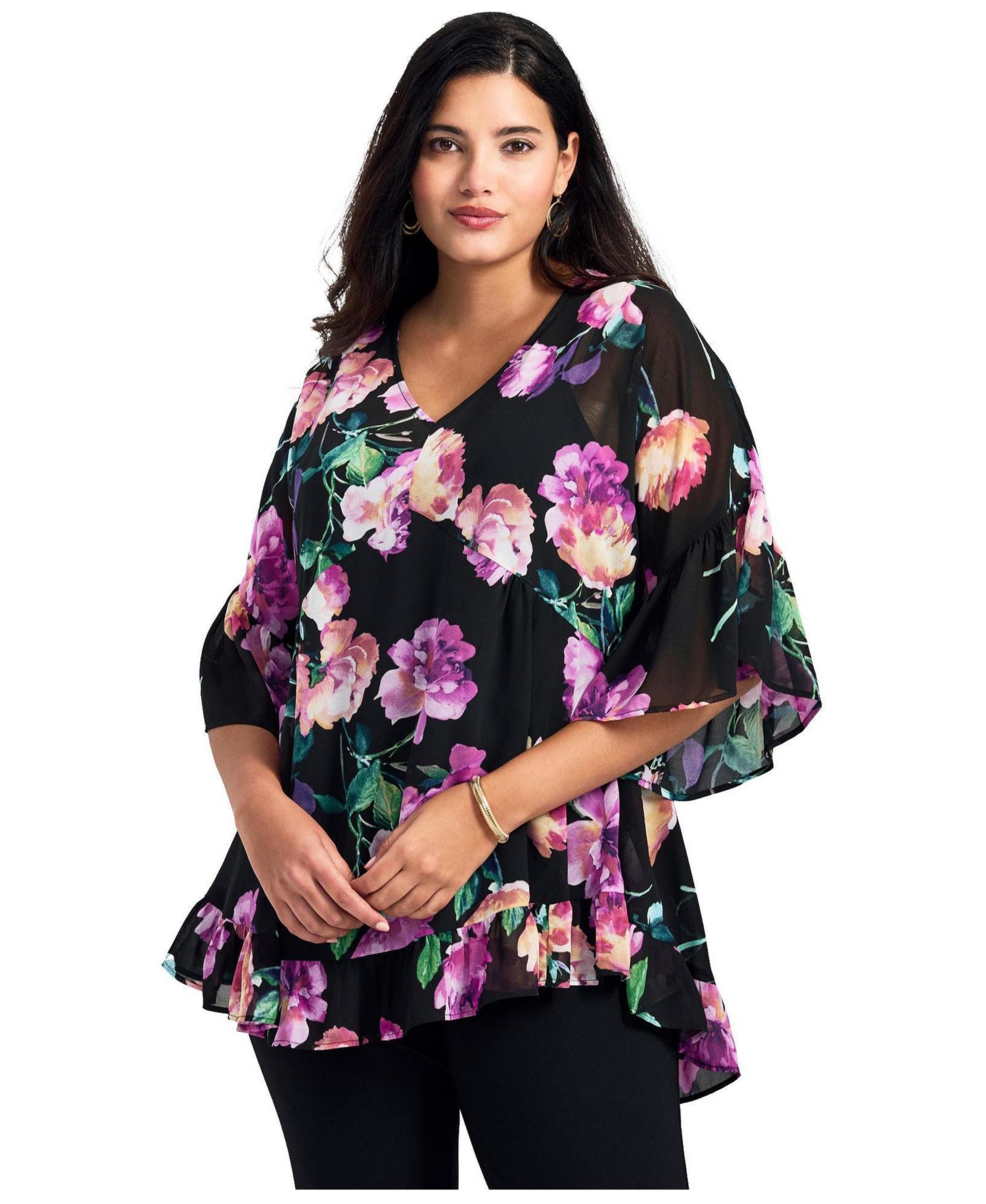 Women's Plus Size Harlow Frill Detail Blouse