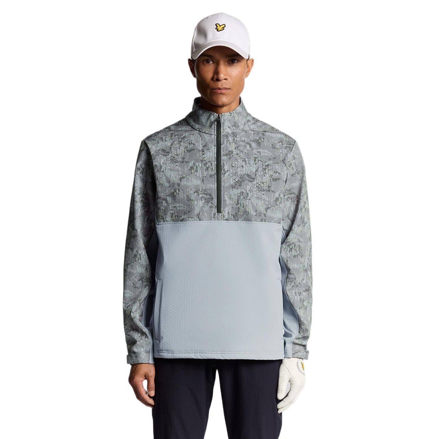 Men's Golf Printed Half Zip Windjammer Jacket