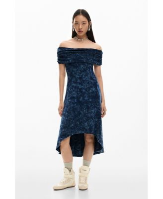 Women's Asymmetric Tie-Dye Dress