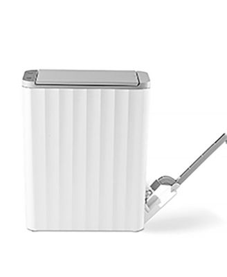 Automatic Motion Sensor Slim Trash Can with Hidden Toilet Brush For Bathroom