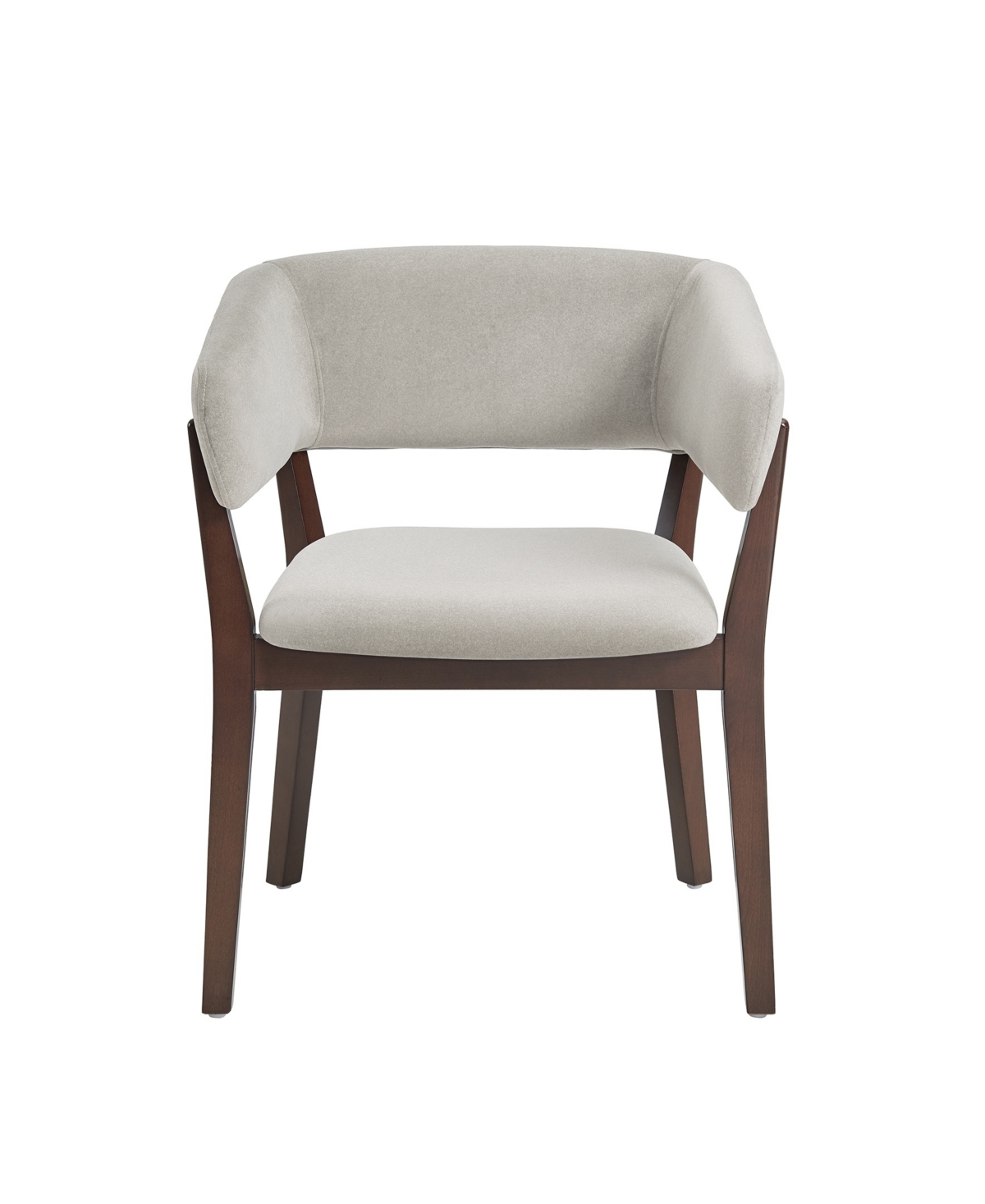 Manhattan Comfort Blake Faux Mohair Upholstered 26" Beech Wood Dining Armchair In Gray