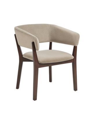 Blake Faux Mohair Upholstered 26" Beech Wood Dining Armchair