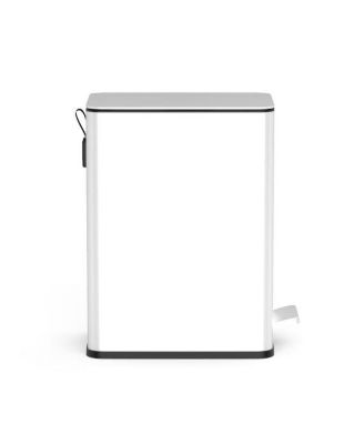 Step-On Trash Can 2.6 Gallon, Rectangular Shaped, White
