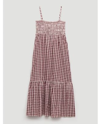Women's Leni Shirred Gingham Beach Dress