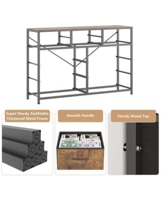 10-Drawer Modern Fabric Dresser for Bedroom, Large Storage Chest, 45" TV Stand, Living Room, Hallway Organizer