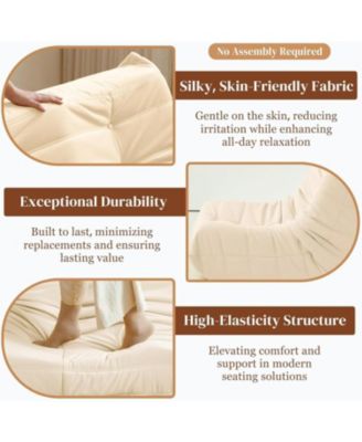 Luxury Accent Sofa Chair Button-Tufted Detail Microfiber Comfy Chair for Living Room Bedroom