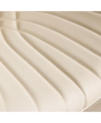 Walnut Bentwood Bar Stool with Faux Leather Seat and Ergonomic Back